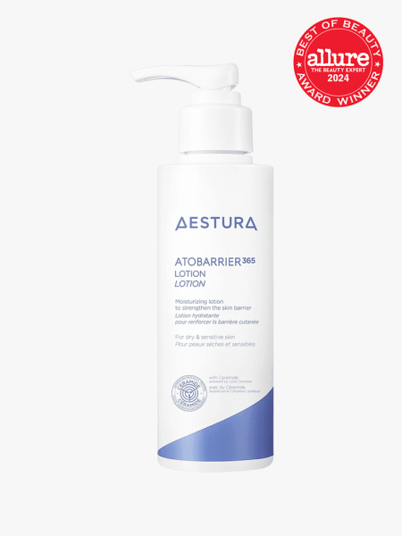 Aestura Atobarrier 365 Lotion on a grey background