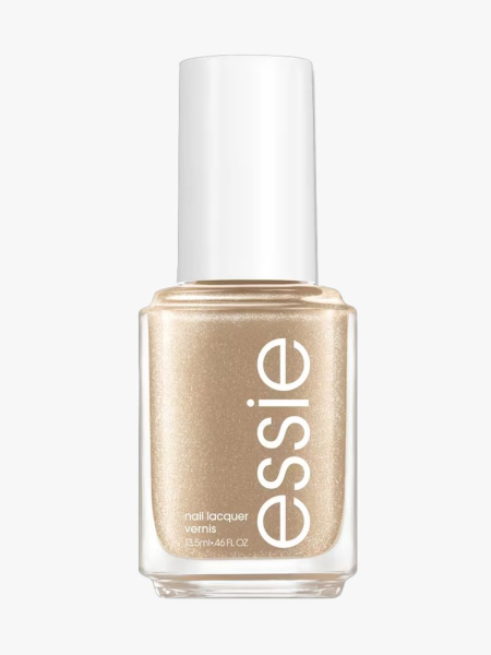 Essie Metallic Nail Polish in Good as Gold in branded component on a light gray background